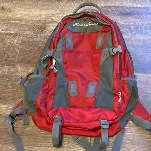 Eddie Bauer Backpack, Men's Outdoor Day Hiking, Red/Silver Color,